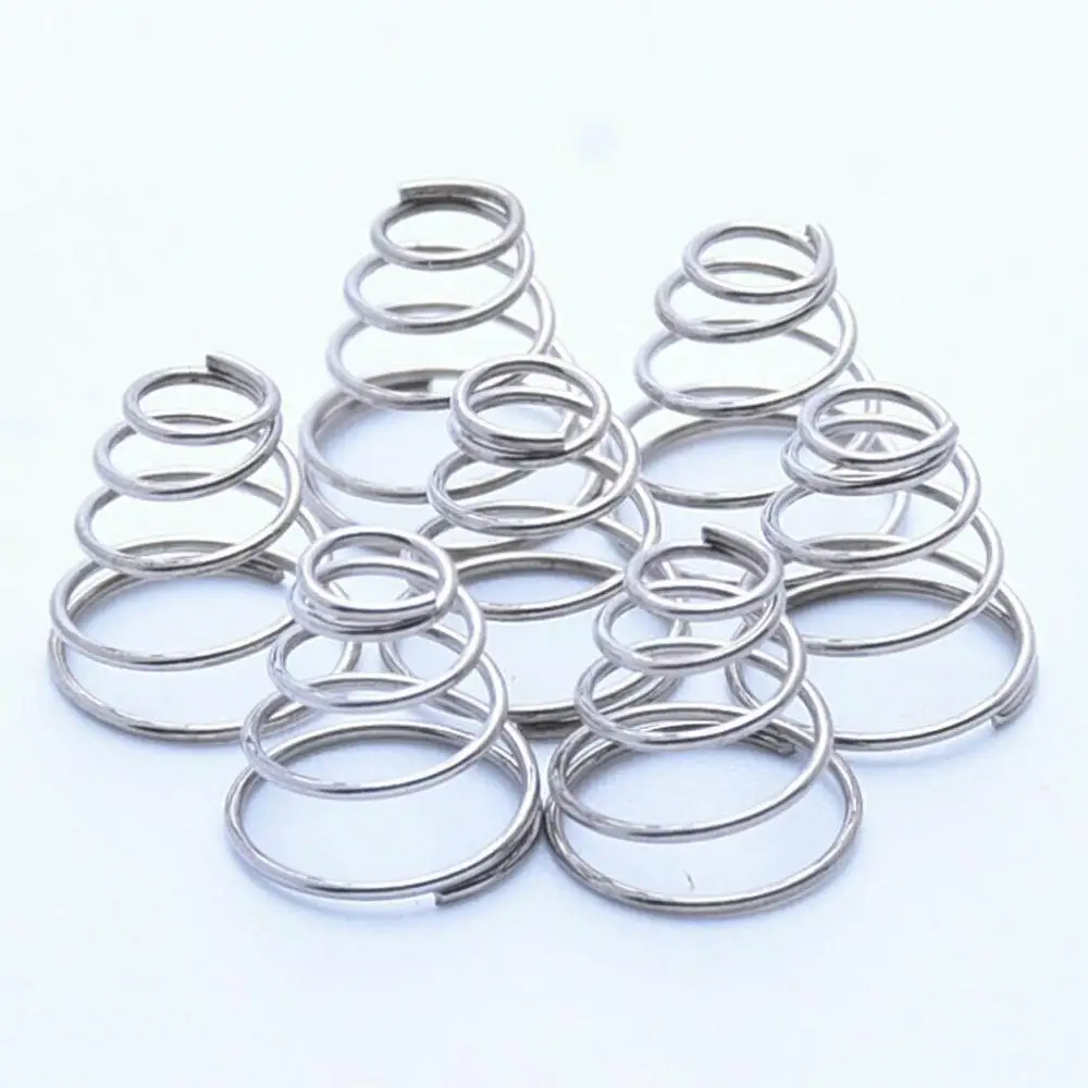 

3Pcs 304 Stainless Steel Conical Cone Compression Spring Tower Springs Taper Pressure Spring Wire Diameter 1.2-1.5mm