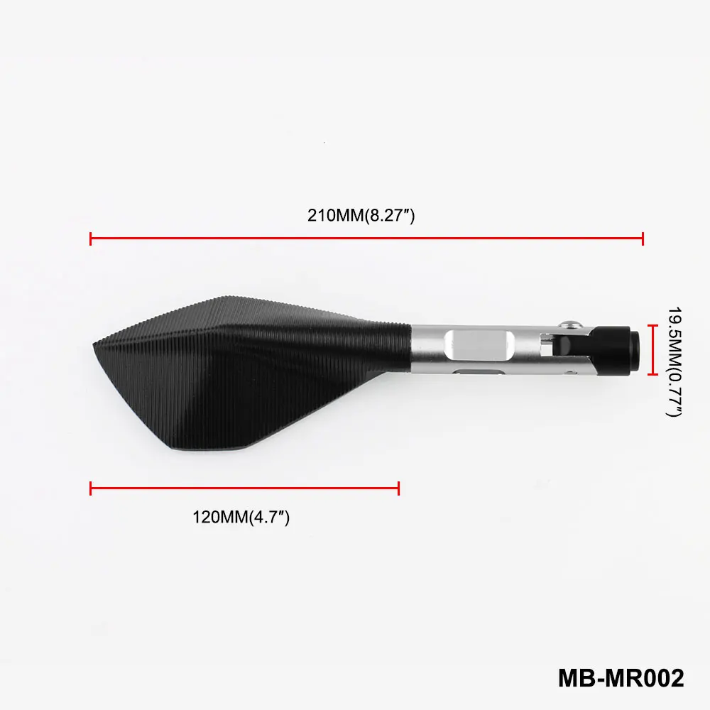 MB-MR002-W RYANSTAR CNC алюминиевые мотоциклетные зеркала заднего вида голубое стекло боковое зеркало заднего вида Универсальное для HONDA KAWASAKI YAMAHA KTM DUCAT - Цвет: MB-MR002-W