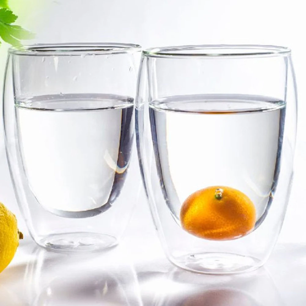 80/250/350/450ml Heat Resistant Double-layer Glass Milk Tea Coffee Water Cup New Arrival | Дом и сад