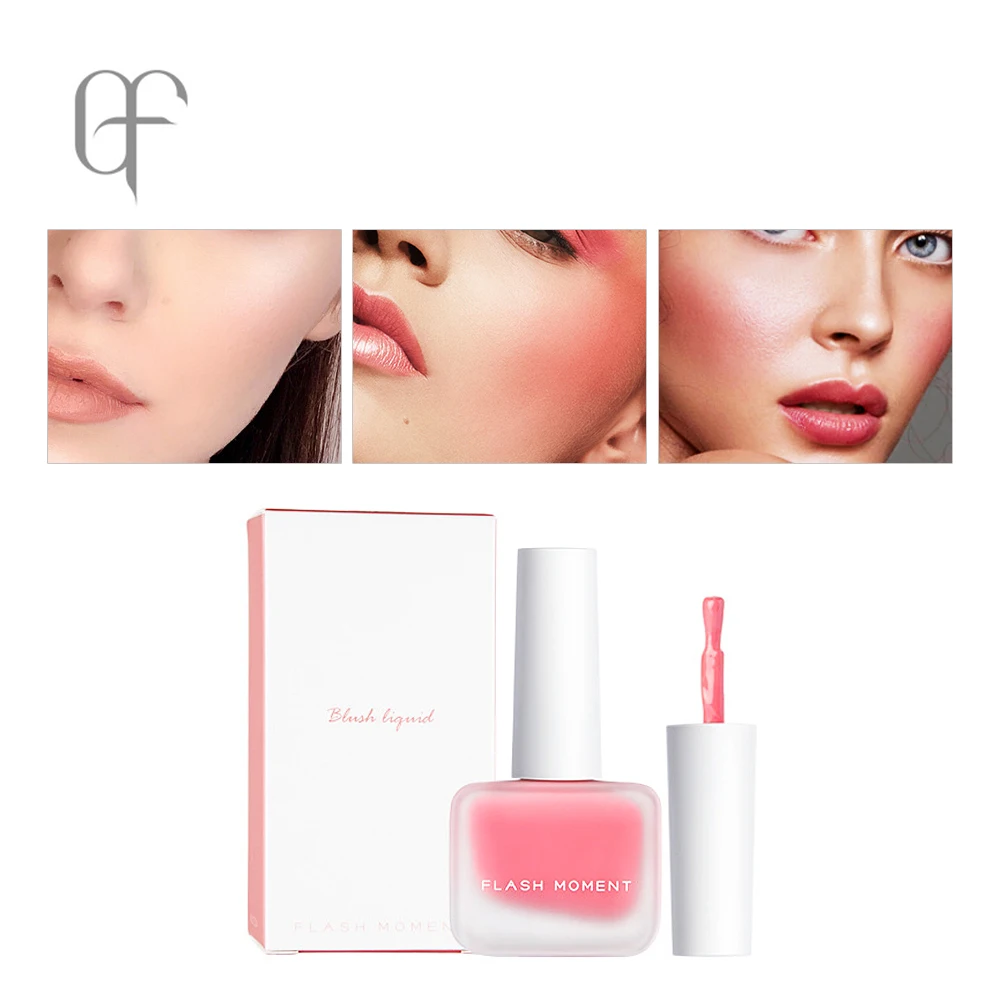 Яркие жидкие румяна FlashMoment стойкие натуральные Румяна для лица контурного
