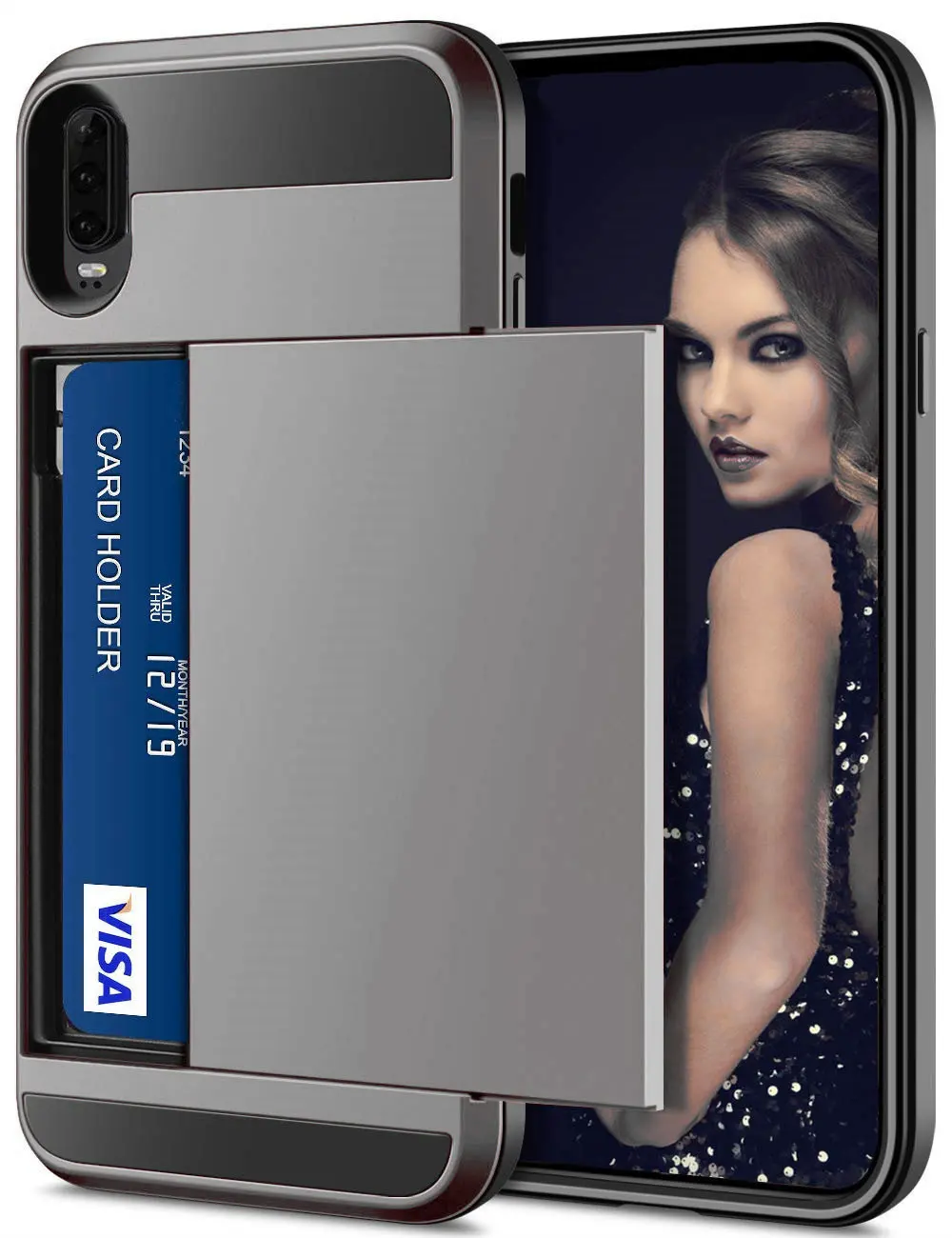Для huawei P30 Pro Lite P20 P Smart чехол с отделением для карт карман для раздвижной двери чехол для huawei P20 Pro LITE P smart P30pro