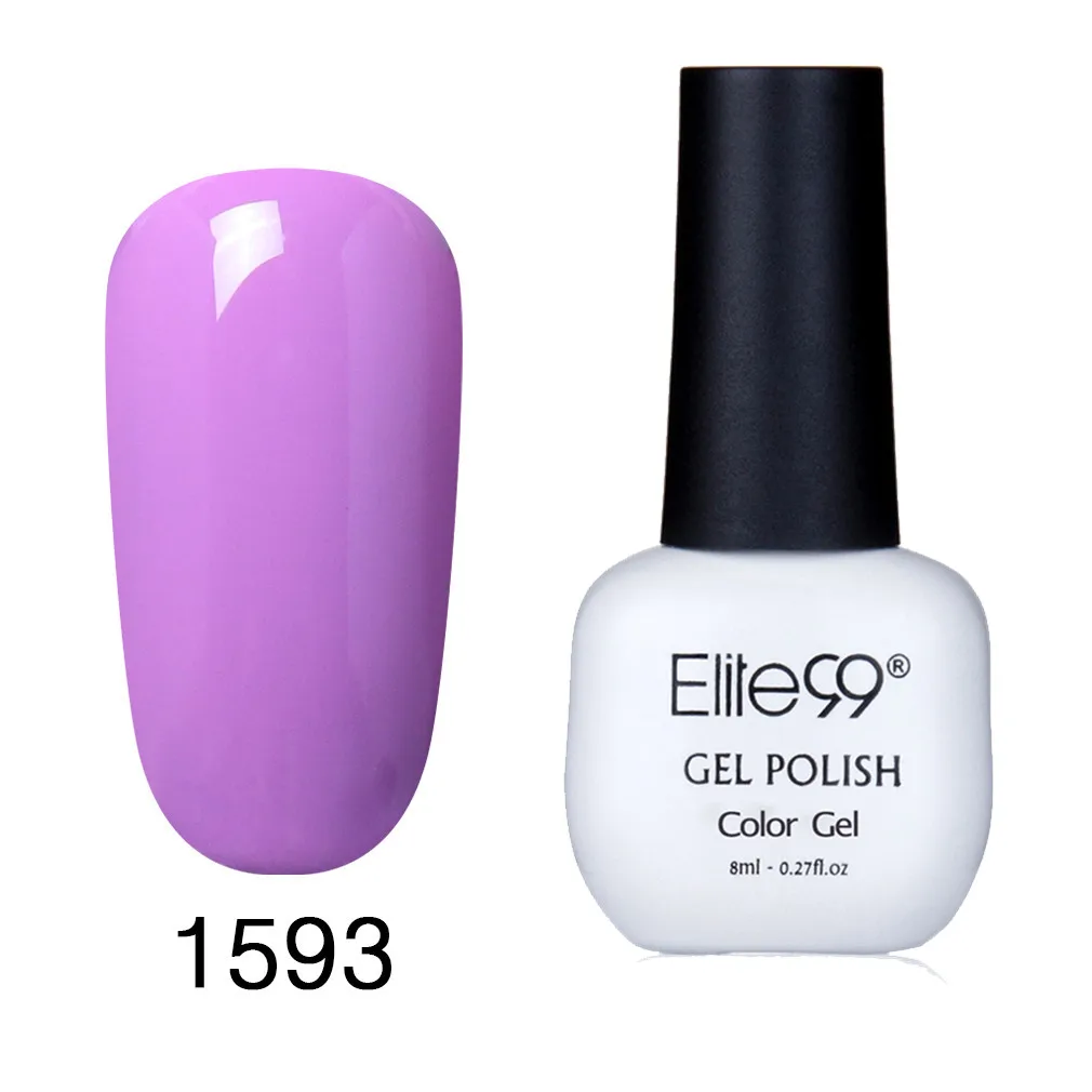 G1593 Elite99 8 мл Лидер продаж Цвет, гель, лак для ногтей, био-Гели Soak Off УФ полу Перманентный лак для ногтей Lucky лак Лаки - Цвет: G1593