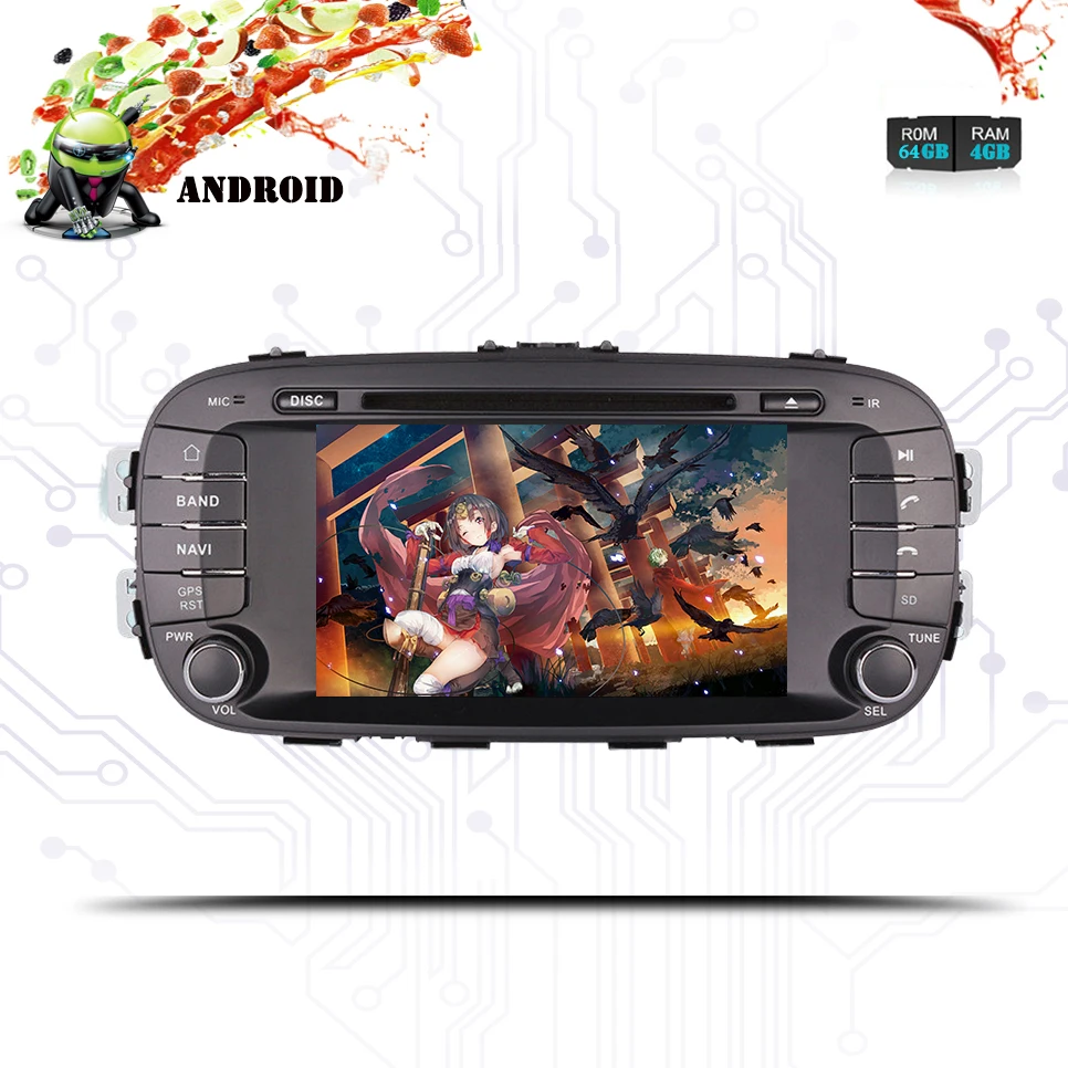 Android 9 0 4 Гб 64 Авторадио автомобильный cd dvd медиа экран gps лента из ПК головное