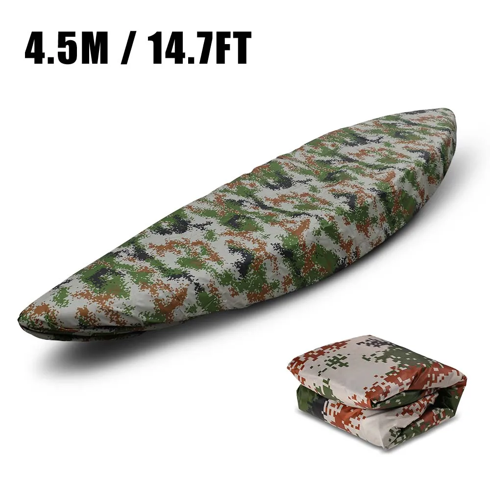 Camouflage 1 4.5m Профессиональный универсальный чехол для байдарки каноэ водонепроницаемый Каяк Лодка каноэ хранение транспорт Пылезащитная крышка надувной шлюпки щит - Цвет: Camouflage 1 4.5m