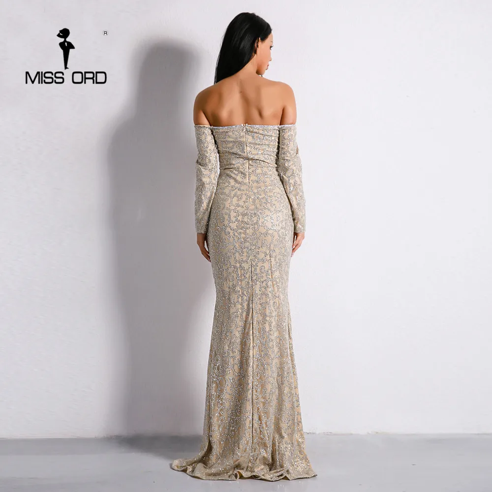Missord 2019 сексуальный бюстгальтер с длинным рукавом открытыми плечами платья
