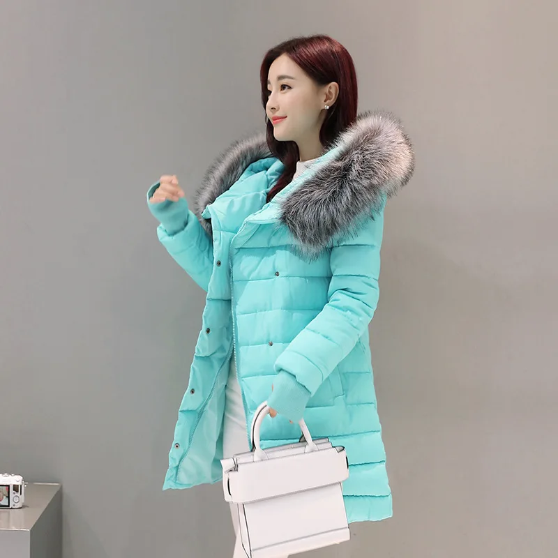 Новинка 2017 зимнее модное хлопковое пальто для женщин тонкие теплые парки с