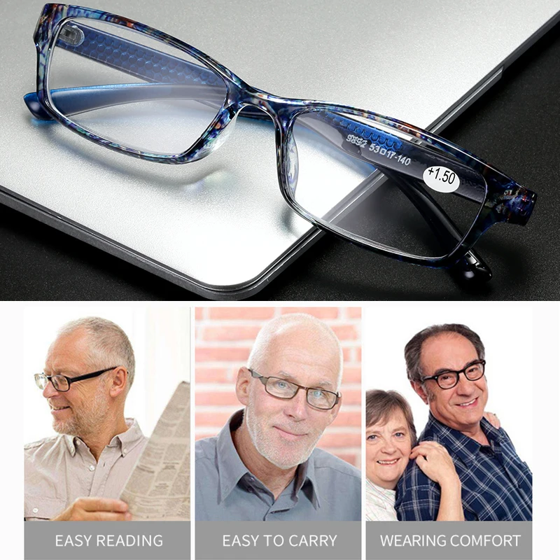 Модные мужские и женские очки для чтения TOEXPLORE портативные пресбиопические с