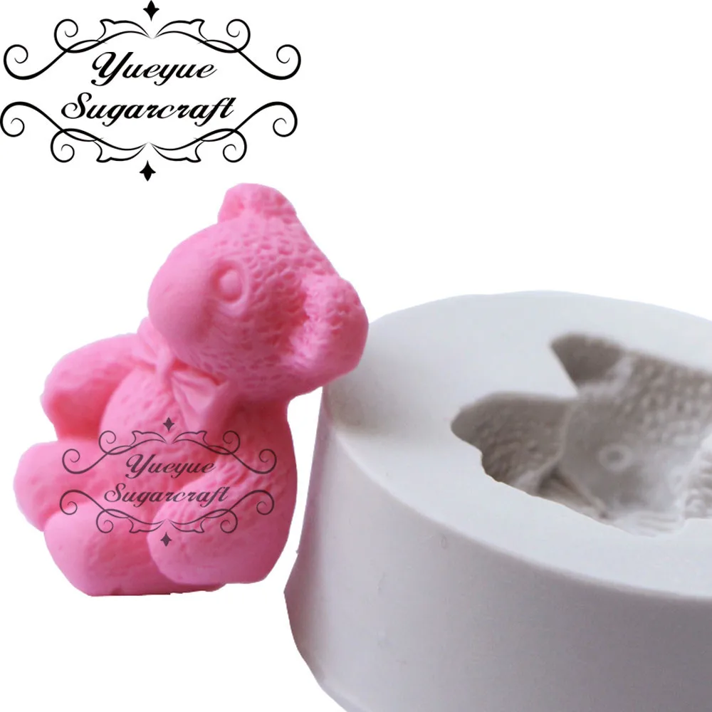 Yueyue Sugarcraft Mini силиконовая форма Медведь помадная инструменты для украшения