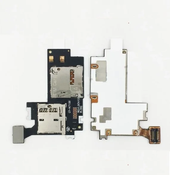 L0pcs для Samsung Galaxy note 2 n7100 Micro SD SIM карты лоток Слот держатель считыватель гибкий