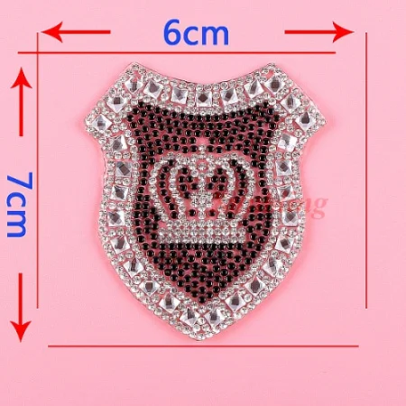 Style 7 DIY патчи DMC класс хорошее качество Стразы крест узор прозрачный цвет кристалл железо-на горячей фиксации модные патчи - Цвет: Style 7