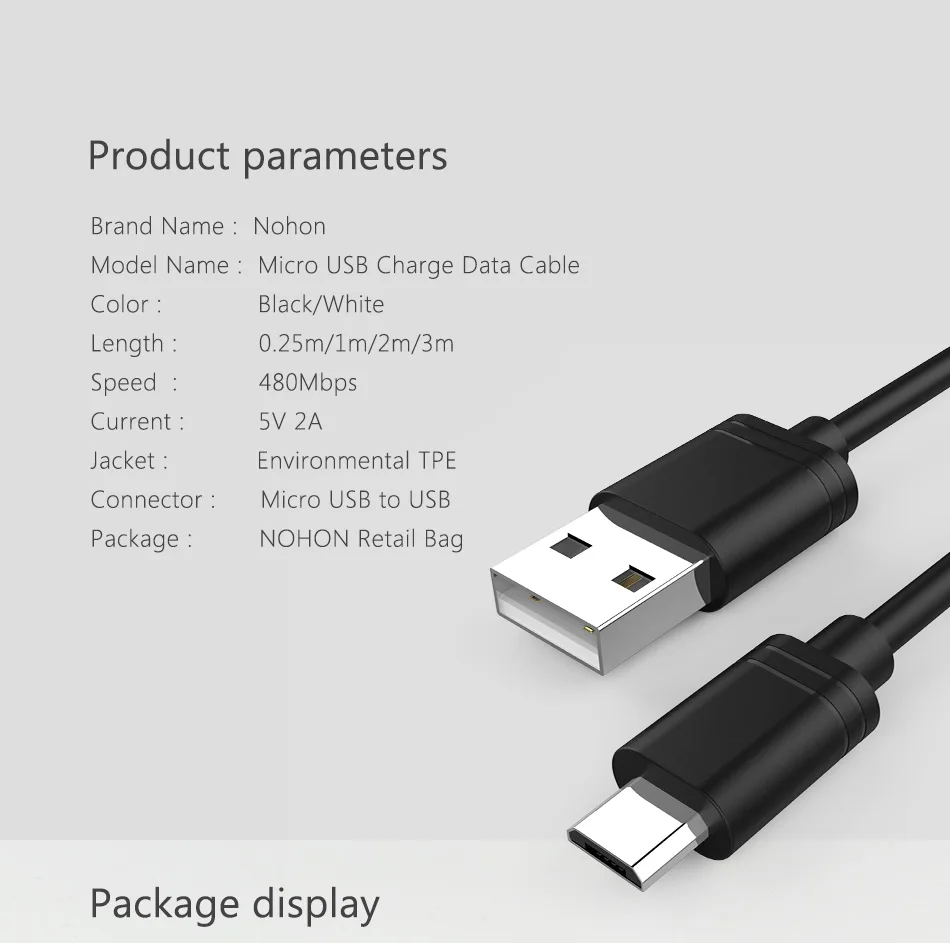 NOHON USB кабель для быстрой зарядки Micro для samsung Galaxy Note 4 5 Android телефон зарядный шнур для huawei Xiaomi 4A зарядное устройство