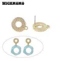 new 1613mm 10piecesbag zinc alloy gold concentric circles earring base connectors linkers for diy earring jewelry accessories