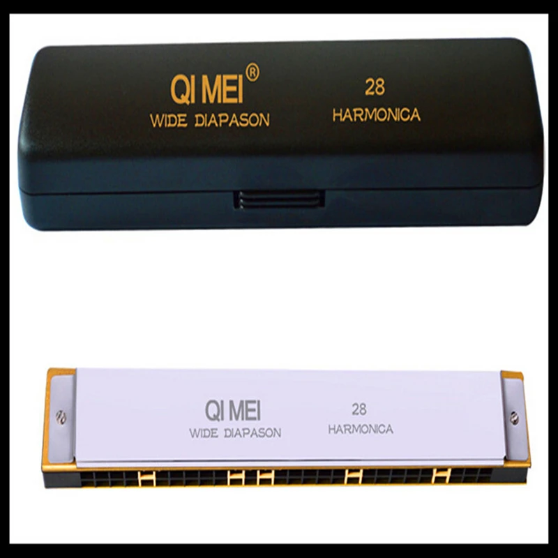 Tremolo Губная гармошка с 28 отверстиями широкий диапазон Harp C Ключ Armonica Mouth Ogan Instrumento