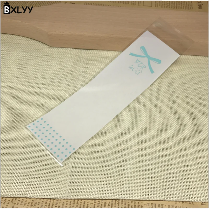 BXLYY 50pc3 бант длинная полоса мешок печенья мешочек для Конфет Украшение выпечки
