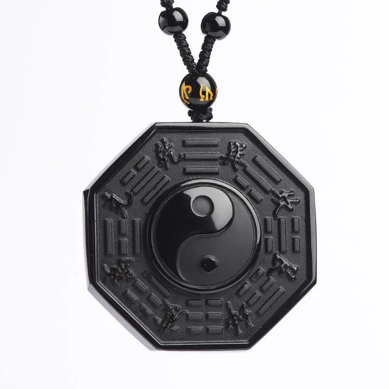 Обсидианские ювелирные подвески для Тай Чи Инь и Ян сплетни небеса мужчин женщин
