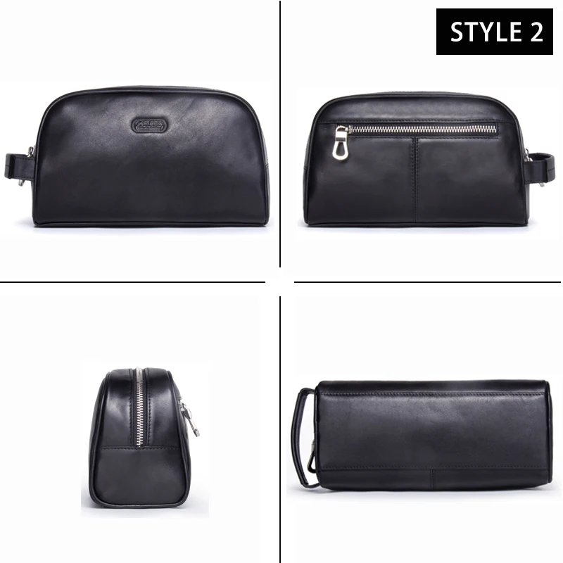 

Women Travel Cosmetic Bag Double Zipper Design Make Up Bags For Girl Genuine Leather Wash Organizer Toiletry Bag Large Capacity