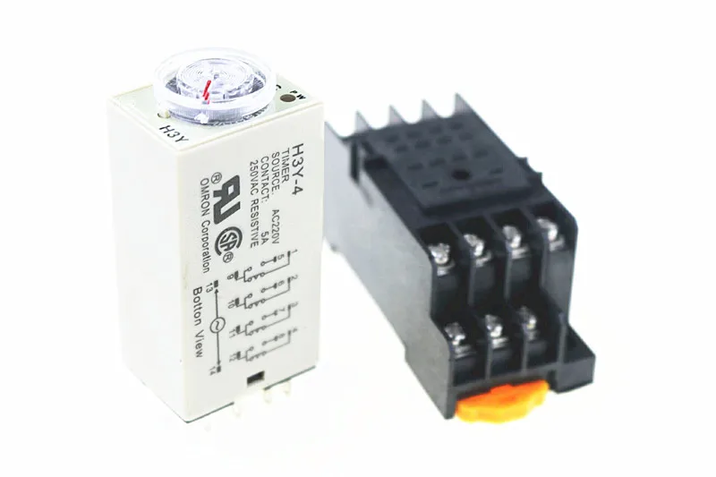 5S H3Y 4 Мощность на реле задержки времени таймера DPDT 14 5Sec AC220v AC110V DC24V DC12V|power on time