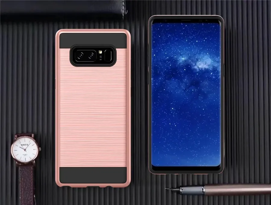 For Samsung Galaxy Note 8 Case SGP armor Antiskid Metal Wiredrawing Fallproof Back Cover note 3 4 5 Smart cover |