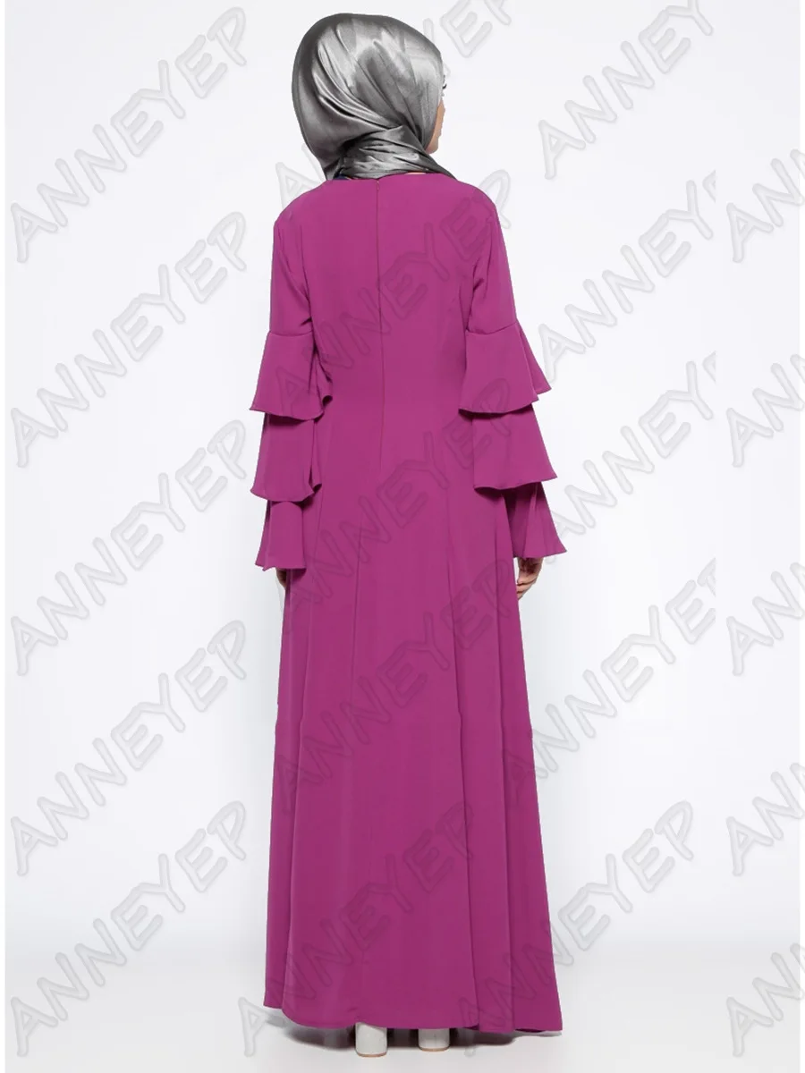 Мусульманское платье для девочек с длинным рукавом в виде листьев лотоса Дубае