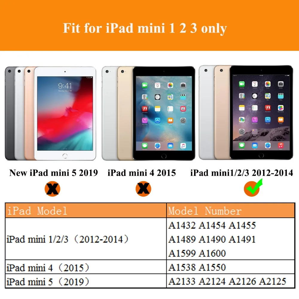 Rygou для Apple iPad Mini 1 2 3 чехол из искусственной кожи магнитный передний умный +