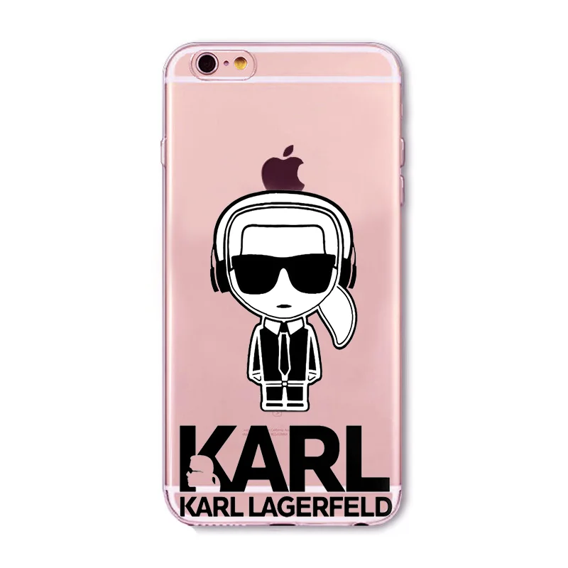 Karl Lagerfeld чехол для iphone X XS XR качественный прозрачный мягкий силиконовый SamsungS7 S8 S9 |