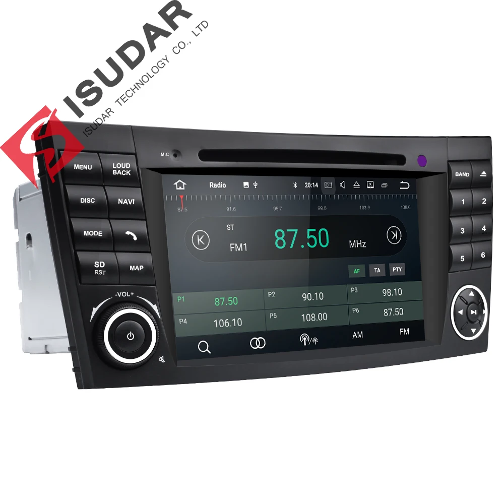 Isudar Автомобильный мультимедийный плеер Android 8.1.0 gps 2 Din DVD Automotivo для Mercedes
