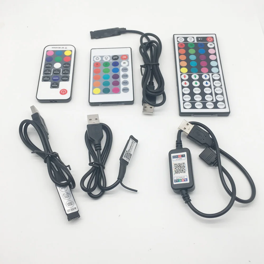 Светодиодная лента 5 В 12 24 RGB USB ИК Радиочастотный пульт дистанционного управления