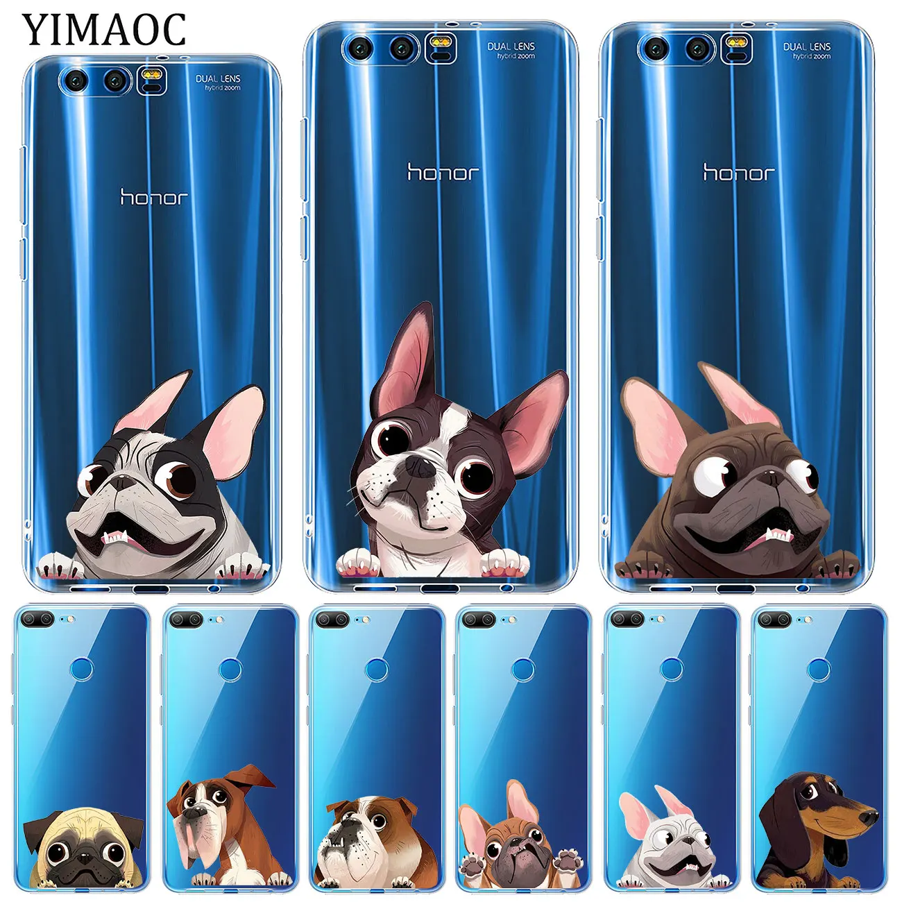 Мягкий чехол YIMAOC для Huawei Y9 Y7 Y6 Prime 2018 Honor 20 10 9 9X 8C 8X 8 Lite 7X 7C 7A Pro | Мобильные телефоны и