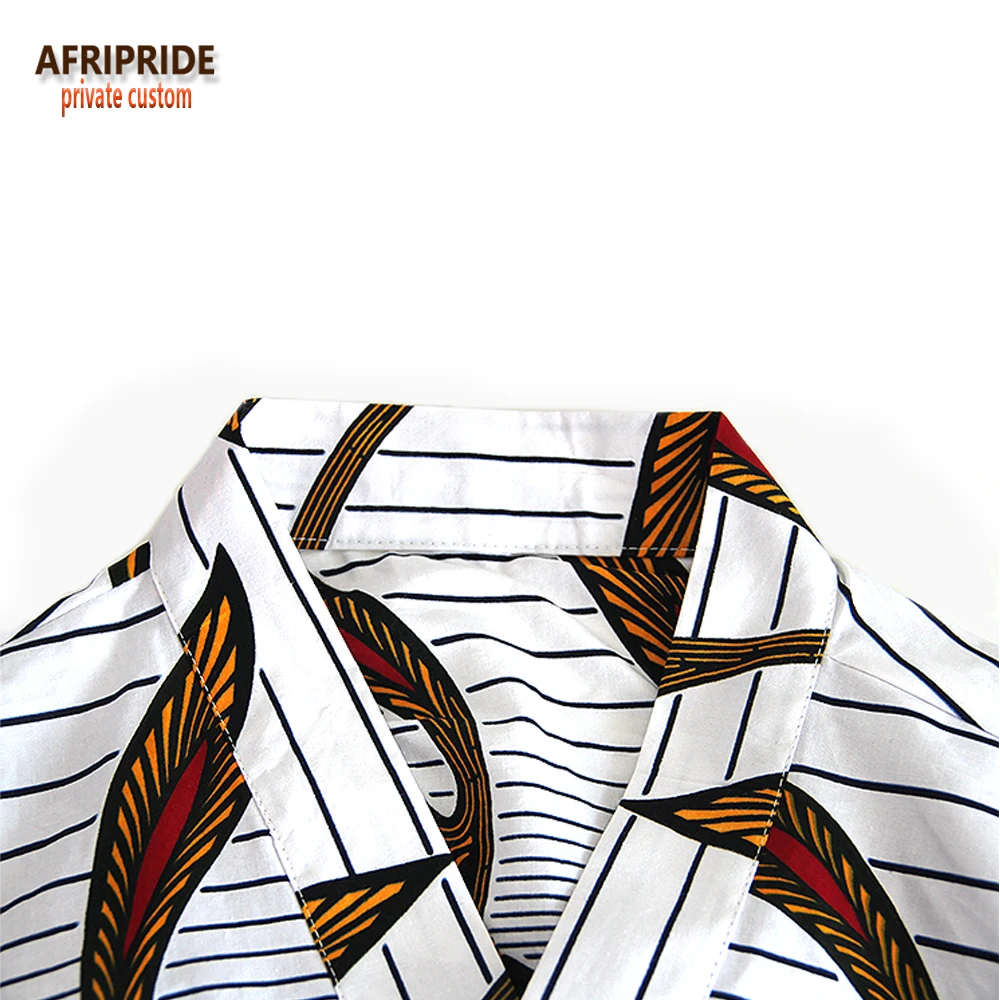 autumn african style women pajamas AFRIPRIDE private custom full sleeve top+ankle-length pant plus size pure cotton A722618
