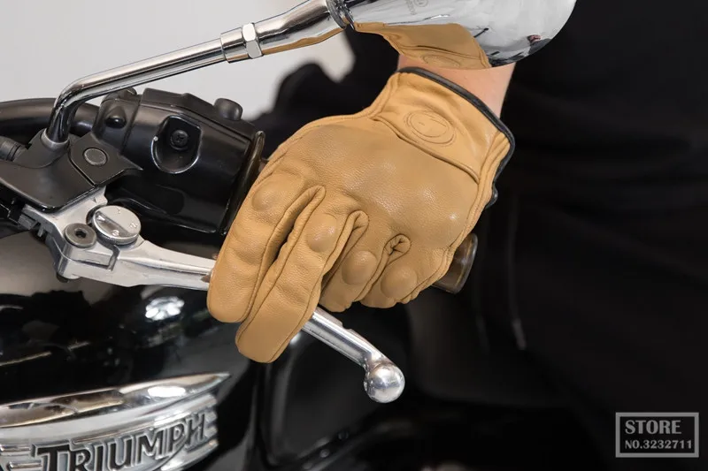 Кожаные Перчатки для мотоциклистов Luva moto queiro Guantes moto cicleta Luvas de moto Ретро перчатки для мотокросса защитное снаряжение