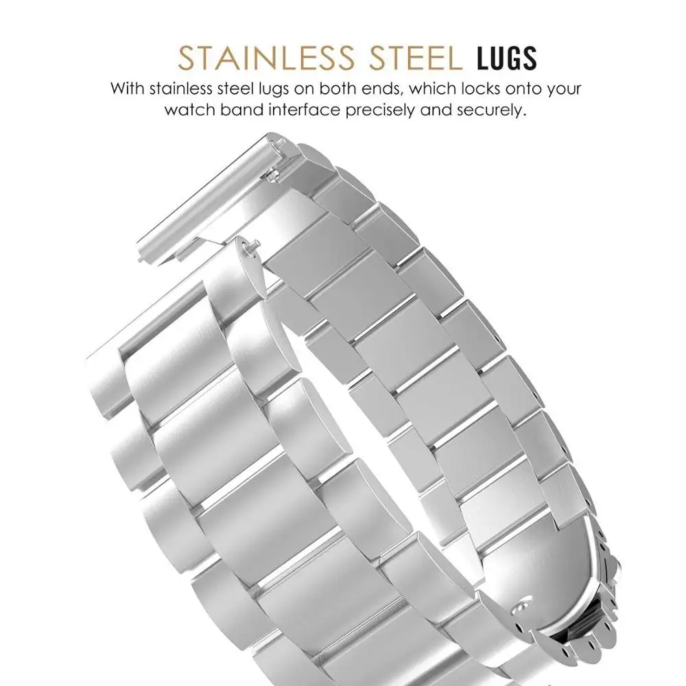 

18mm 20mm Stainless Steel Watch Strap For Nokia Withings Steel HR 36MM 40MM Watchband for Nokia steel hr smart watch band strap