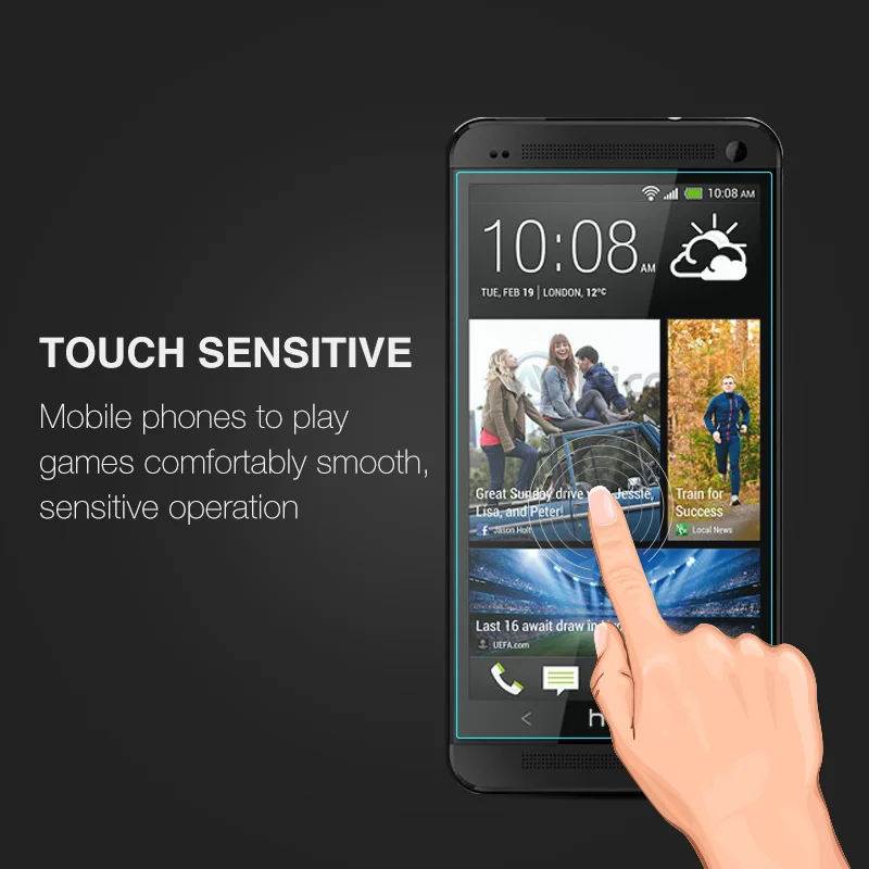 Для HTC One M7 закаленное стекло Оригинал 9H 2.5D защитная пленка M 7 801S 801E 801N 801D 802T 802D 802W