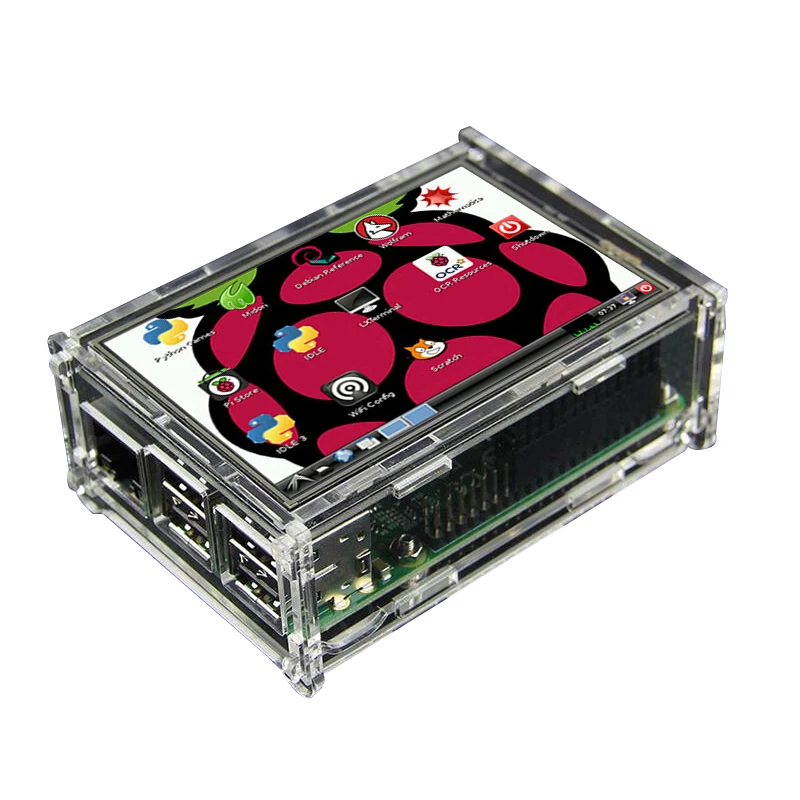Плата с сенсорным ЖК экраном Raspberry Pi3 3 5 дюйма TFT акриловый чехол радиаторы для