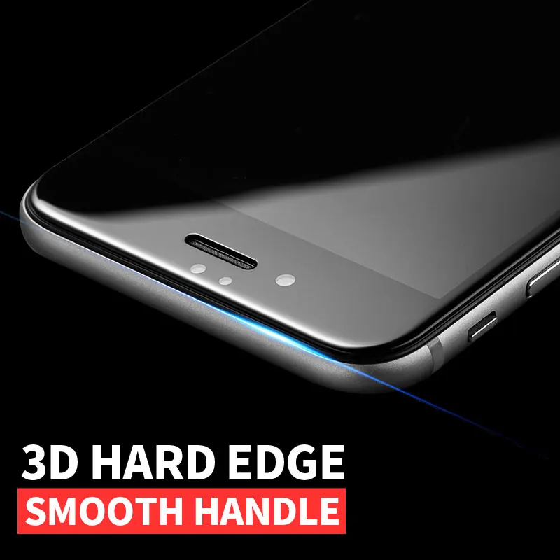 3D Закаленное стекло протектор экрана для iPhone X 6 6s 8 Plus 7 Защитная пленка