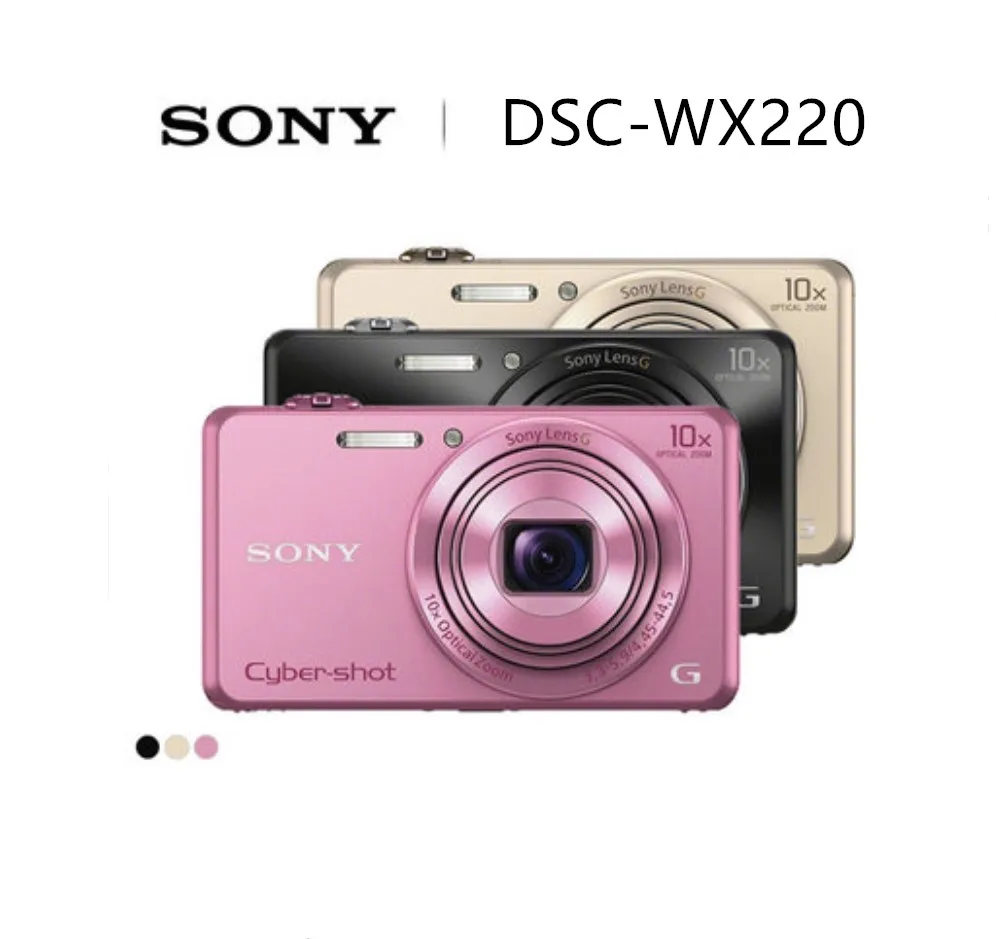 Цифровая камера SONY 18 2 WX220 МП с 7 дюймовым ЖК дисплеем Full HD запись видео 10x зум