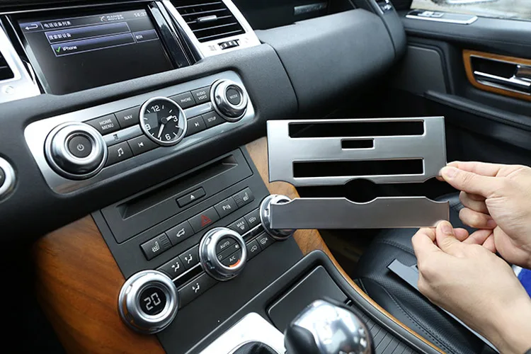 Черный ABS центральный контроль CD Кондиционер панель для Land Rover Range Rover Sport 2012-2013 автомобильные аксессуары