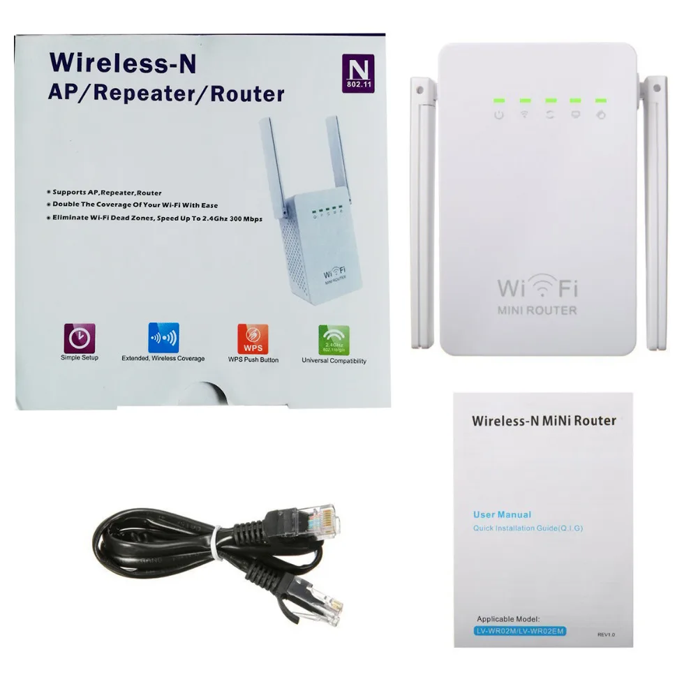 PIXLINK 300 Мбит/с WiFi усилитель роутера сетевой ретранслятор мощности Roteador 2 Антенна