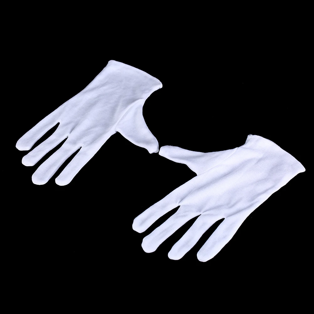 

1pair White Performance Gloves For Marching Bands Instrumental Performance