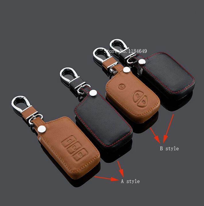 Автомобильные чехлы из искусственной кожи с 3 кнопками чехол цепочкой для Lexus RX270