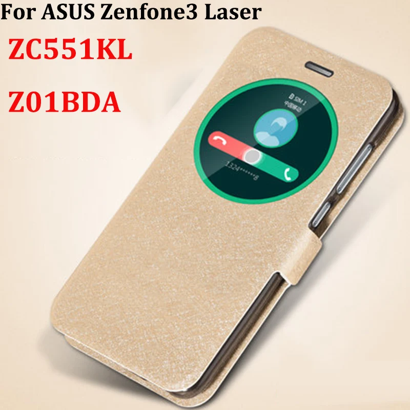 Чехол с открытым окном 5 дюйма для ASUS Zenfone 3 Laser кожаный чехол ZC551KL Z01BDA