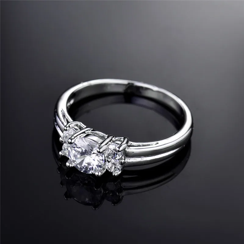 BUDONG 2017 Luxury Big New Brand Wedding Bands Rings for Women Silver Color crystal Eternity Promise Jewelry XUR039 | Украшения и