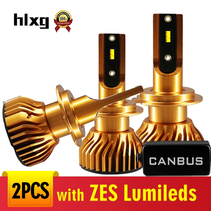 Hlxg h7 светодиодный h4 с Lumi светодиодный s luceon Z ES чипы Автомобильные фары лампы светодиодный H11 Авто Противотуманные лампы h4 диодные лампы 9006 9005 12 в 24 В светодиодный S