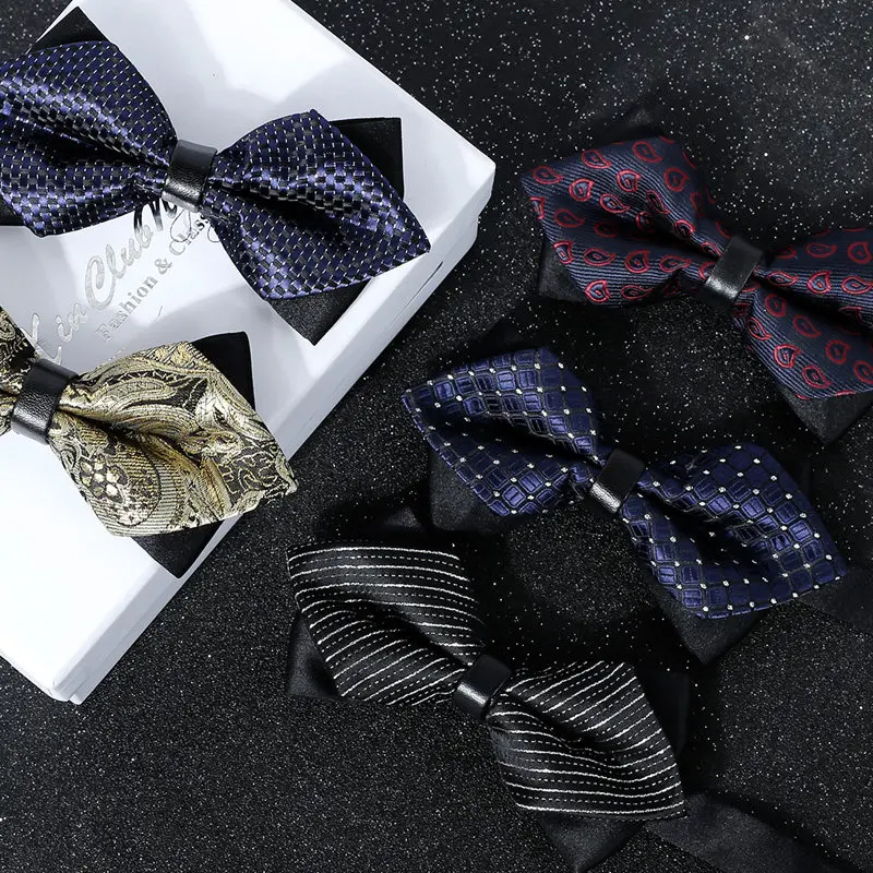 Новое поступление мужской высококачественный двухслойный галстук-бабочка в