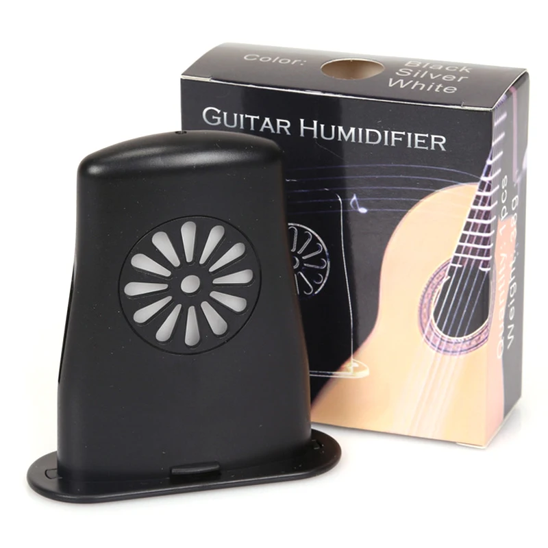 1pcs Humidifier BK Гитарные звуковые отверстия увлажнитель Акустическая гитара ra звуковые отверстия увлажнитель гигрометр резервуар для влаги для гитарных проигрывателей - Цвет: 1pcs Humidifier BK
