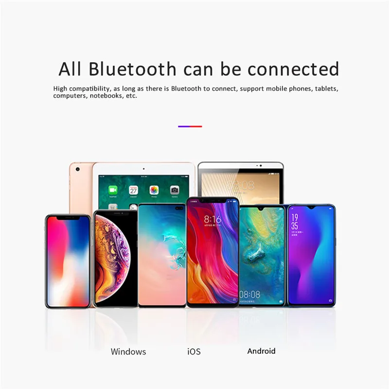 Беспроводные наушники F9 TWS Smart Touch, Bluetooth наушники 5,0, беспроводные наушники 8D, стерео гарнитура с зарядным устройством 2000 мАч