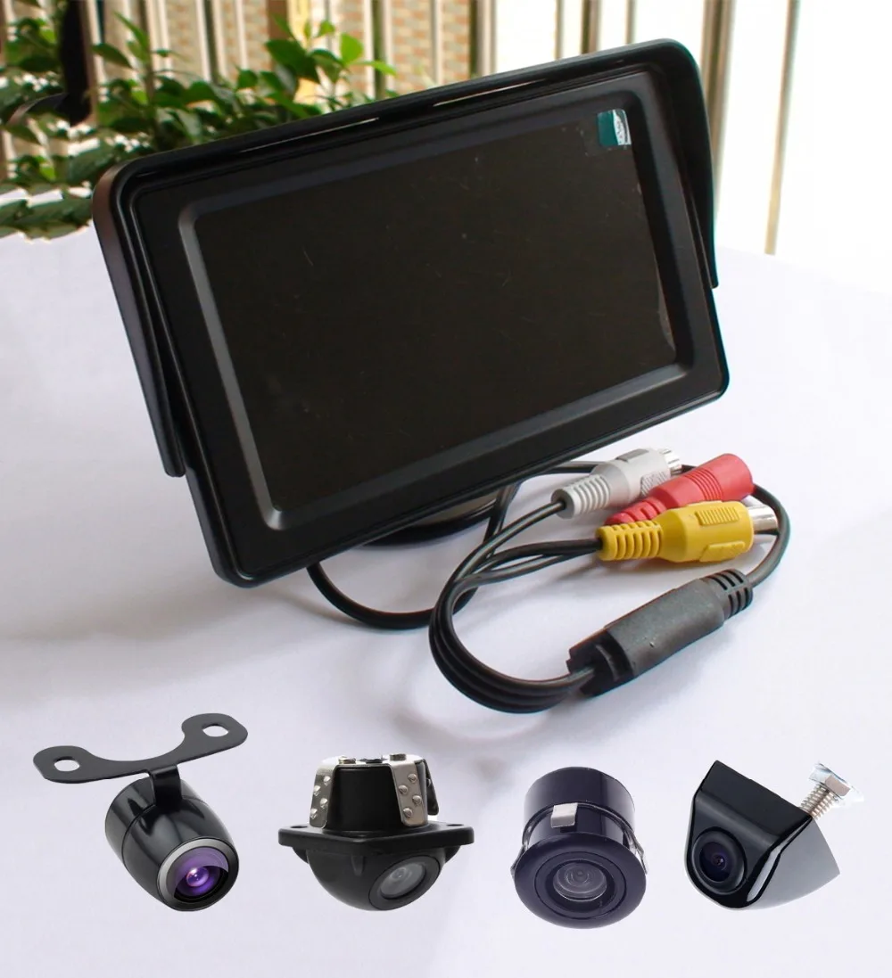 KOENBANG 4 3 дюймовый TFT lcd Автомобильный зеркальный монитор с камерой заднего вида для