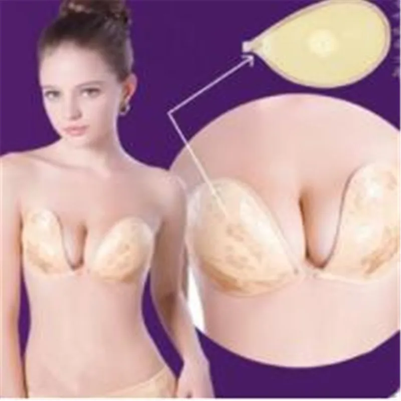 Hot sale lace invisible silicone women bra wedding chest necessary post push up bra underwear women seamless sexy Strapless bras