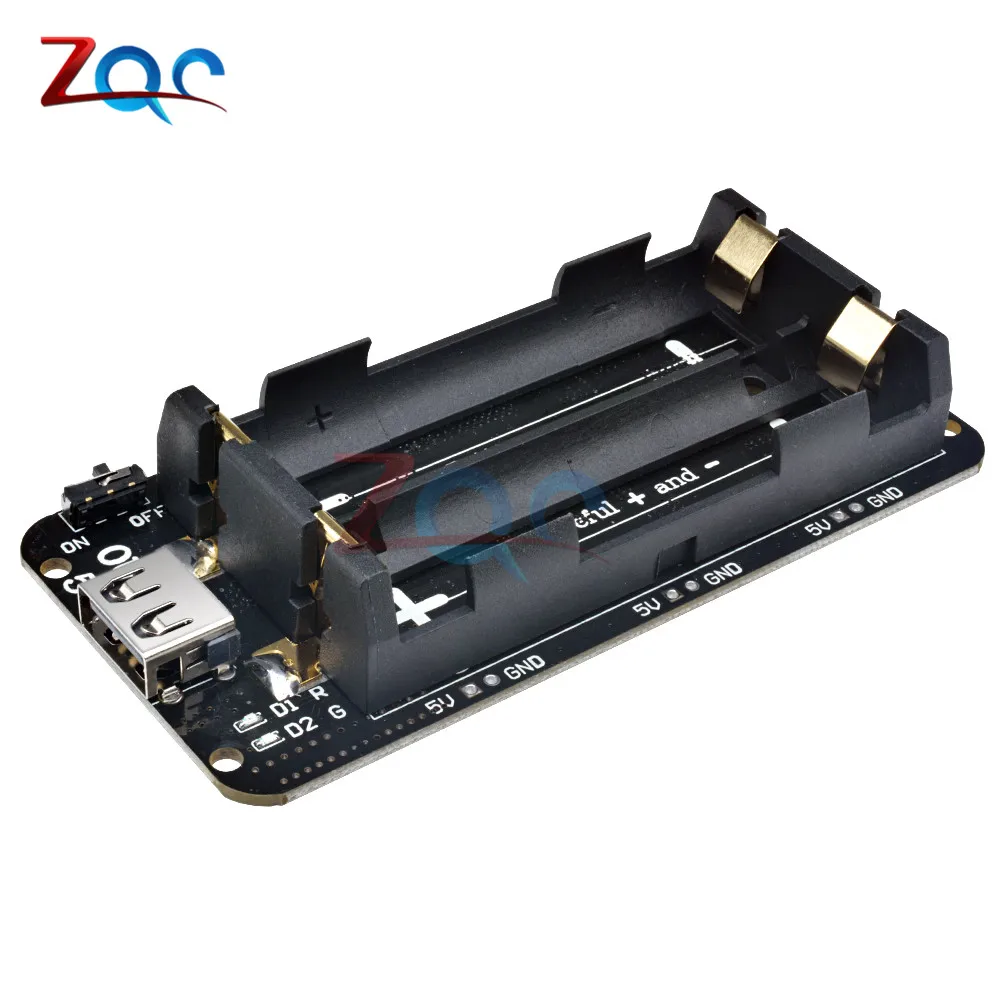 ESP8266 ESP32 Двойной 18650 литиевая Защита аккумулятора V8 5 V/3A 3 V/1A мобильный Мощность банк Батарея модуля зарядки Micro USB для Arduino