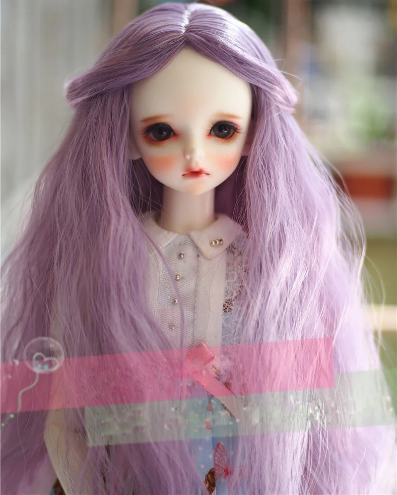 Парик для куклы Bjd SD высокая температура шарнирной 1/3 1/4 фиолетовые цвета
