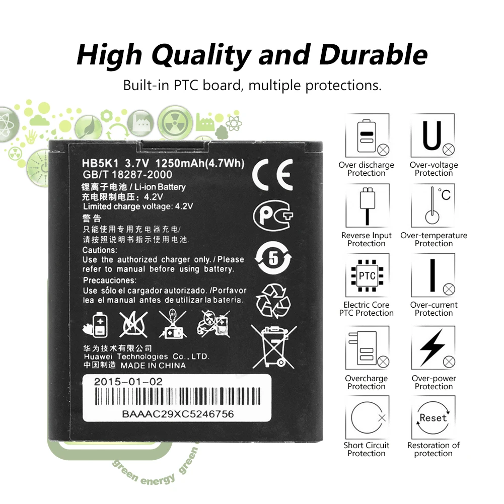 HB5K1 батарея для huawei Ascend ll 2 M865 Sonic U8650 C8650 U8850 U8652 U8651 Lipo Li-Po литий-полимерная аккумуляторная батарея для телефона